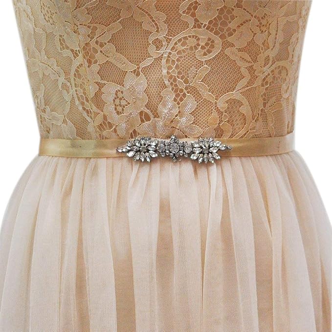 Ladies Waist Belt Glitter Elegant Rhinestone Vintage Business Wedding