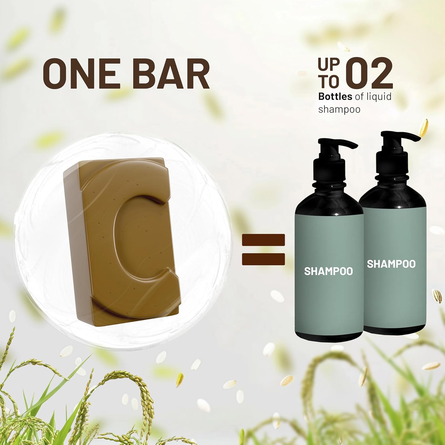 Herbishh Rice Water Conditioner Bar, Moisturizing & Strengthening, Solid Soap for Dry, Damaged & Thinning Hair, With Fermented Rice & Natural Oils, All Hair Types, Paraben-Free & Sulfate-Free, 3.53 oz - Image 8