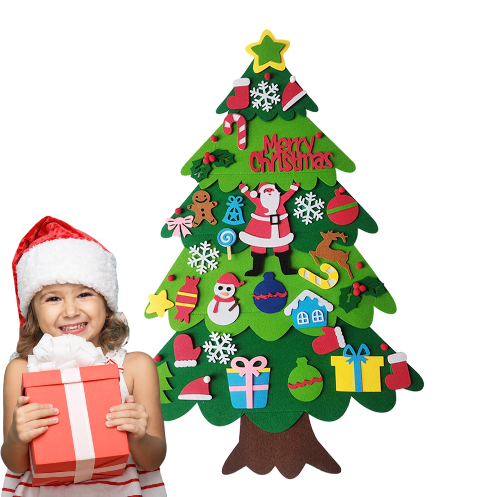 Amazon.co.jp: 子供用フェルトクリスマスツリー子供用壁用フェルト