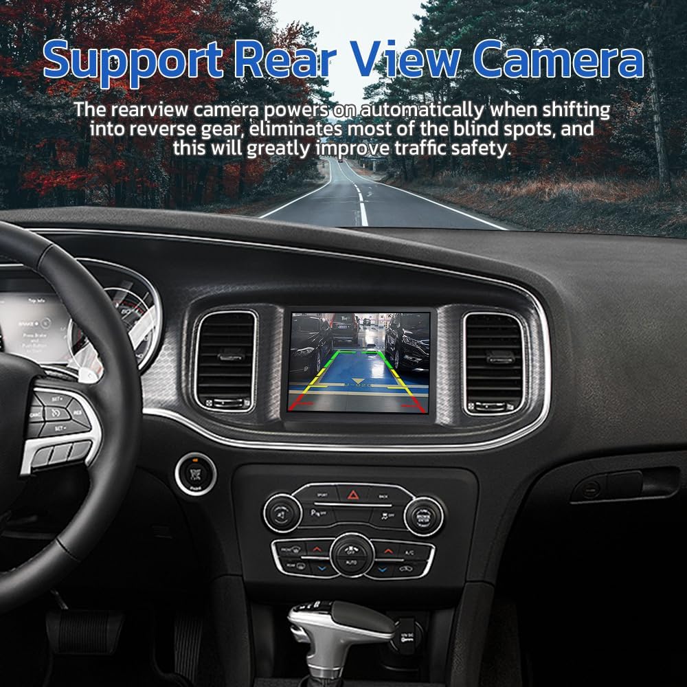 8.4 Inch Android Car Radio Upgrade for Dodge Charger Dodge Challenger 2015-2019 Stereo Replacement Multimedia Player GPS Navigation Wireless Carplay WiFi Bluetooth AM FM Touch Screen Head Unit