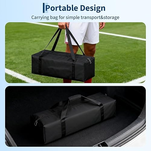 Miniatura 4 de Portería de fútbol portátil de 6 x 4 pies, red y marco de fútbol para patio trasero, redes de fútbol plegables para niños y adultos, objetivos de