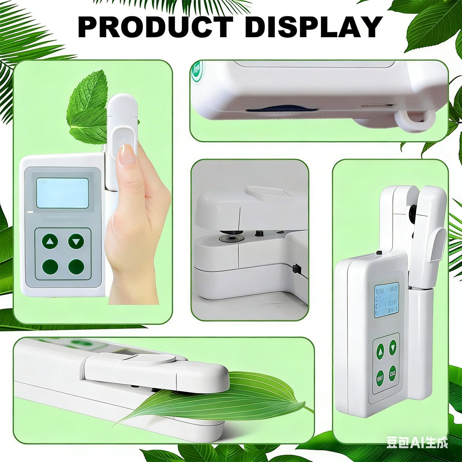 Misuratore di clorofilla portatile, tester portatile SPAD per foglie verdi (0,0-100 SPAD), misuratore di clorofilla per piante ricaricabile per agricoltura e giardinaggio di precisione