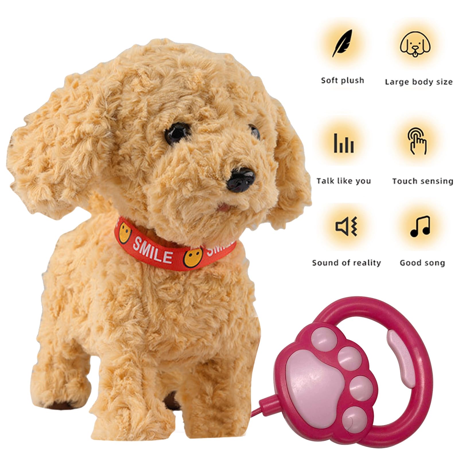 Robot Cane Wuffy 2026 Con Cucciolo Artificiale Insonne Vivente, Giocattolo Morbido per Bambini, Finge Di Vestirsi, Cucciolo Realistico di Peluche Con Telecomando e Guinzaglio