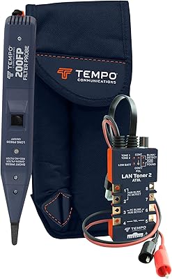 TEMPO Communications 802K Digital LAN Tracing Kit â€“ Troubleshoot Local Area Networks (LAN) and VDV Wiring - Includes Filtered Tone Probe and LAN Toner (formerly Greenlee Communications)