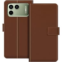 Folio PU Leather Case for ITEL Power 80 4G - Brown