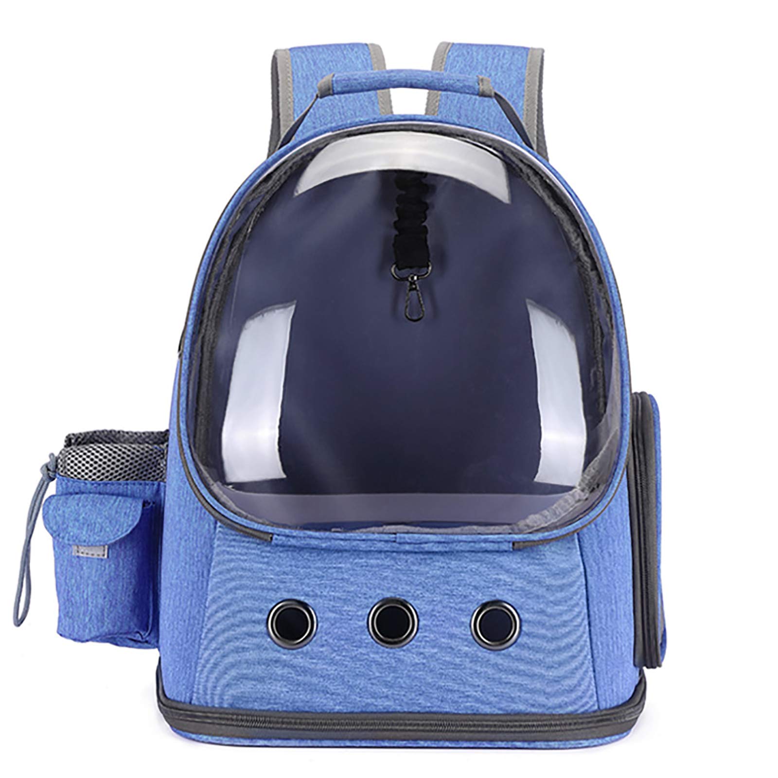 Sac à dos pour chat ventilé bleu résout le manque d'air en voyage pliable