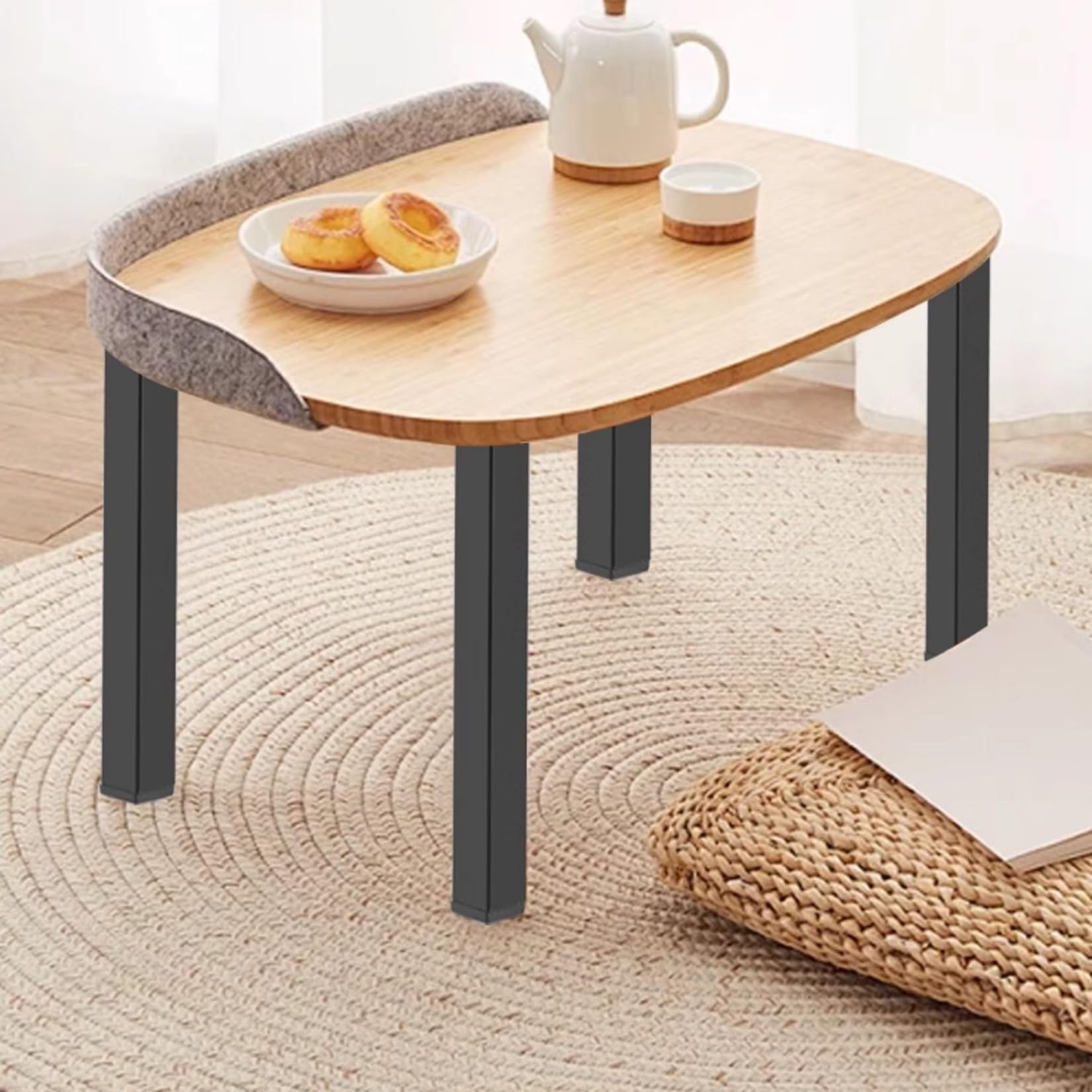 Patas de Mesa, Patas de Repuesto para Muebles, 4 Patas Plegables, Plegables con Cierre de bisagra, Patas Plegables para sofá Cama, mesitas de Noche y portátil (35 cm/13,8 Pulgadas)