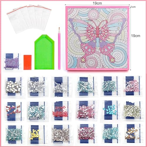 Miniatura 3 de ZUYUSUT Kits de pintura artística de diamantes para niñas de 5 a 12 años, kits de arte y manualidades, kits de gemas por números con marco de madera