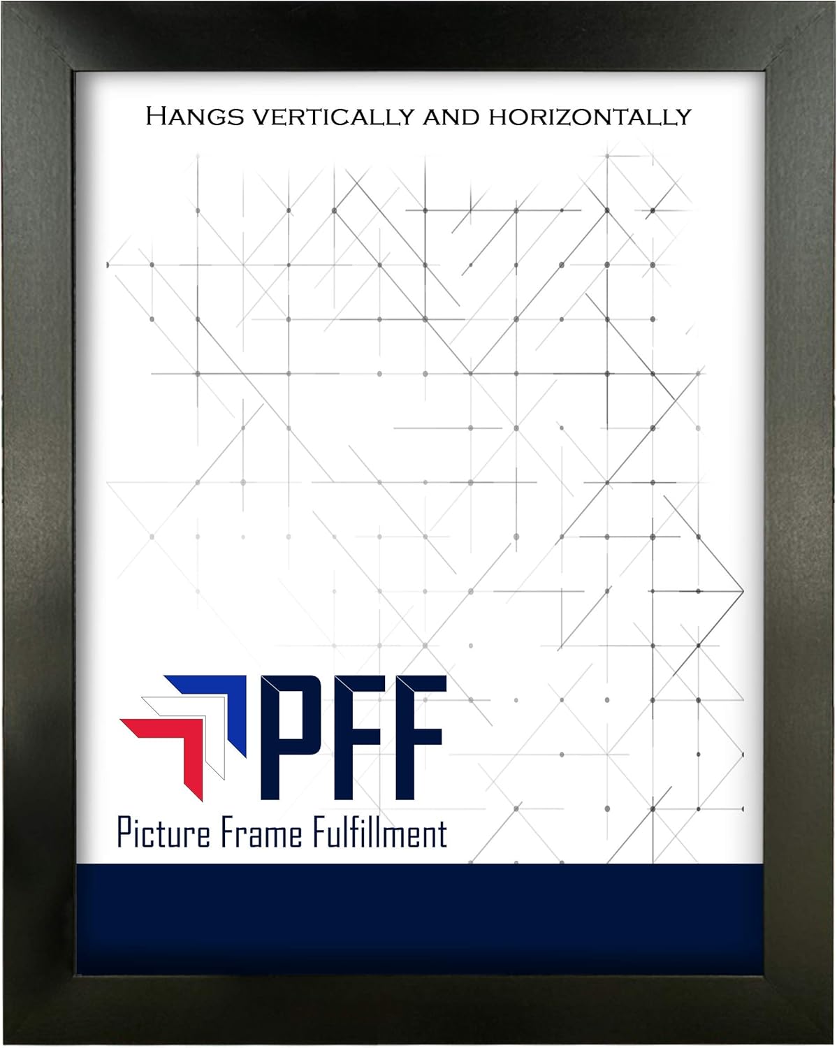 PictureFrameFactoryOutlet - 27.5x20.5 Inch 1.25" Flat MDF Picture/Photo/Poster Ready to Hang Picture Frame with Clear Acrylic Plexiglass (Black)