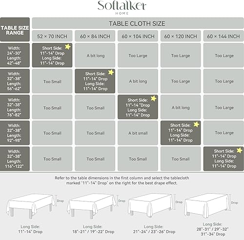 Miniatura 4 de Softalker Mantel rectangular de jacquard - Fundas de mesa de damasco geométrico de línea, impermeables, resistentes a las manchas, lavables, de