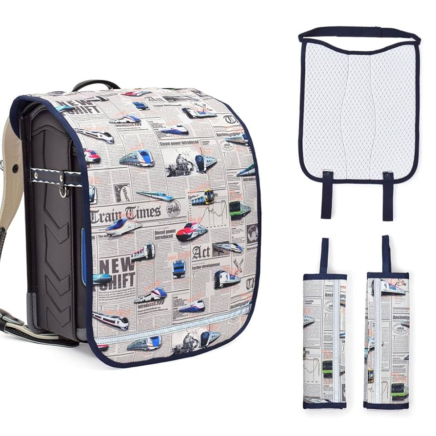 ダブル編み上げリボンタイプ　ランドセルカバー　確認用　ハンドメイド ランドセルカバー 女 透明 レース＆ドットリボン 水玉 くすみ