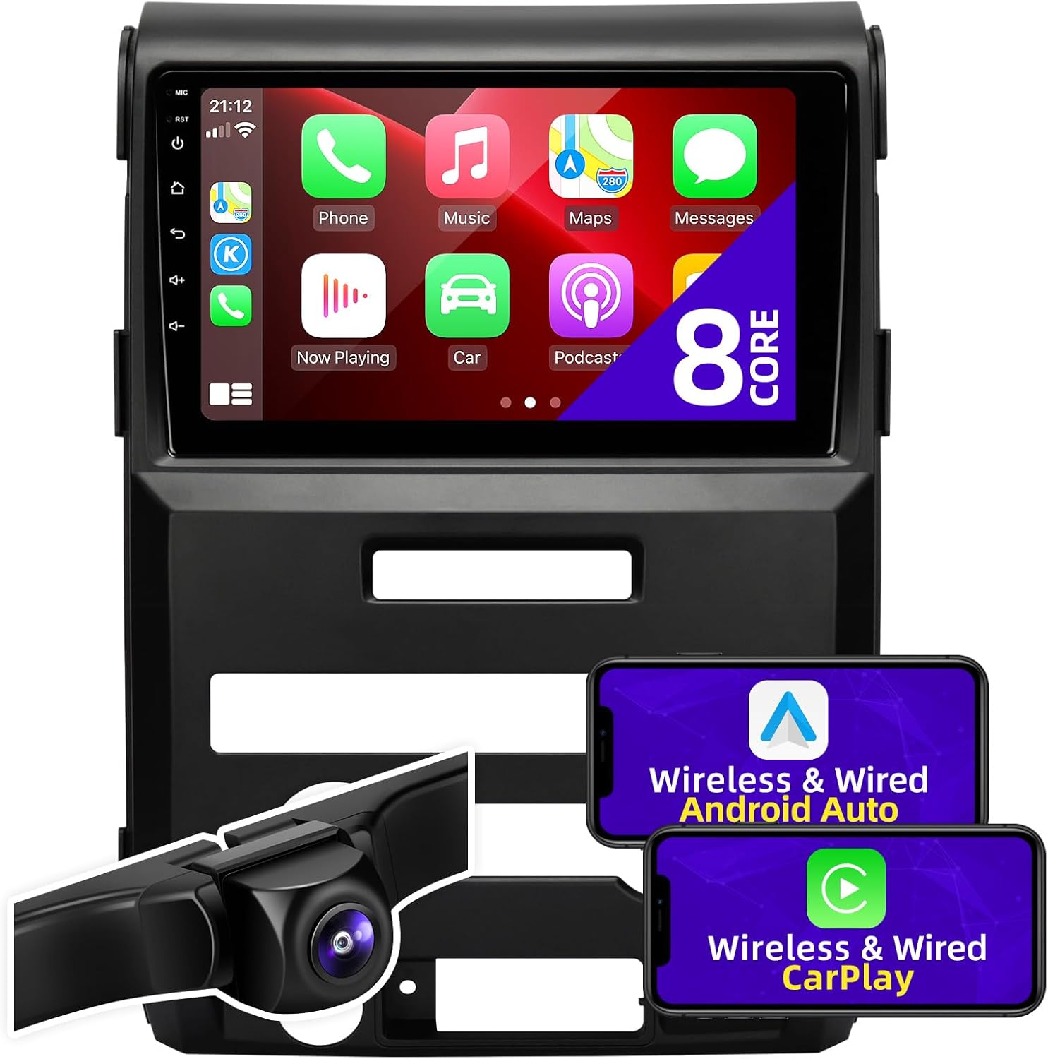 CGOGC 9" Android 12 Head Unit with Wireless CarPlay/Android Auto for Ford F-150 (2009–2014)