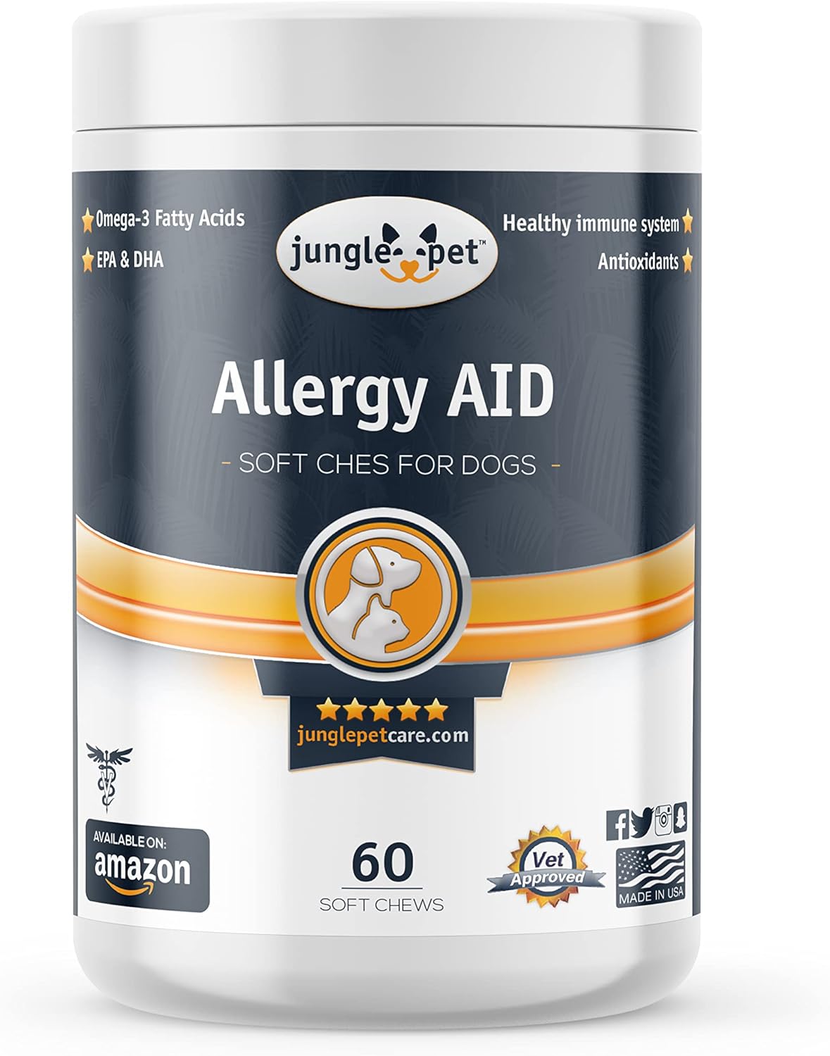 Jungle Pet Dog Allergy Chews & Immune Support Dog