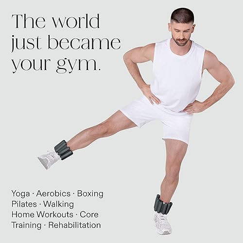 Miniatura 3 de Bala Bangles Wrist & Ankle Weights - Adjustable Weighted Bands for Women & Men - Soft Silicone Arm & Leg Weights for Pilates, Yoga, Walking, Barre