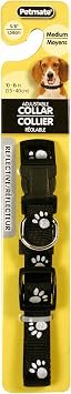 Petmate Aspen PET Products 27878 Reflective Dog Collar, 5/8 by 10 to 16-Inch, Black