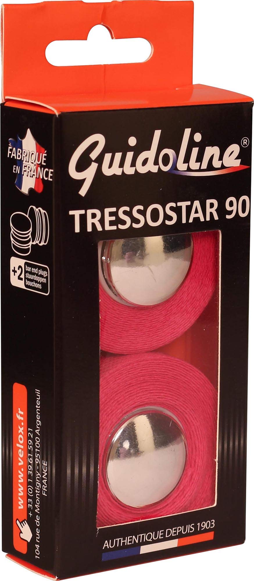 Velox Guidoline Tressostar 90 Cotton Handlebar Tape, Hot Pink
