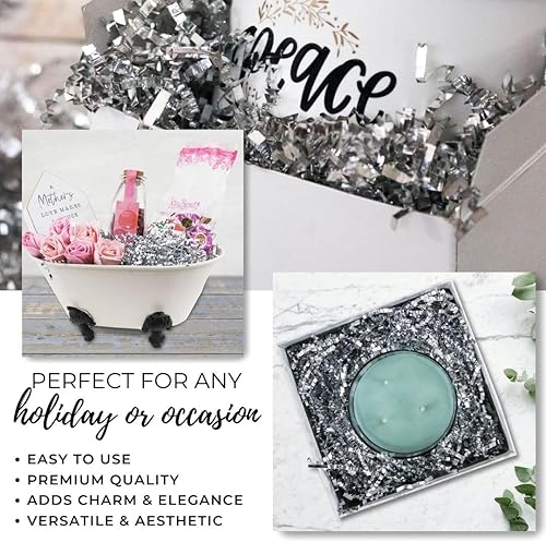 Miniatura 218 de MagicWater Supply - 1 libra - Naranja - Relleno de papel de corte arrugado ideal para envolver regalos, relleno de cestas, cumpleaños, bodas