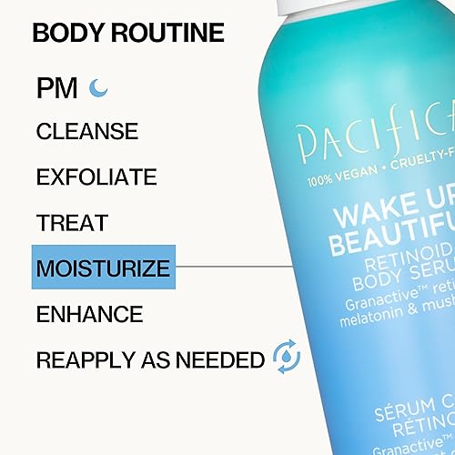 Miniatura 7 de Pacifica Beauty, Wake Up Beautiful Body Lotion & Body Serum Set, Rellenos, Renueva la elasticidad, hidratante, sin petróleo, hidratante corporal