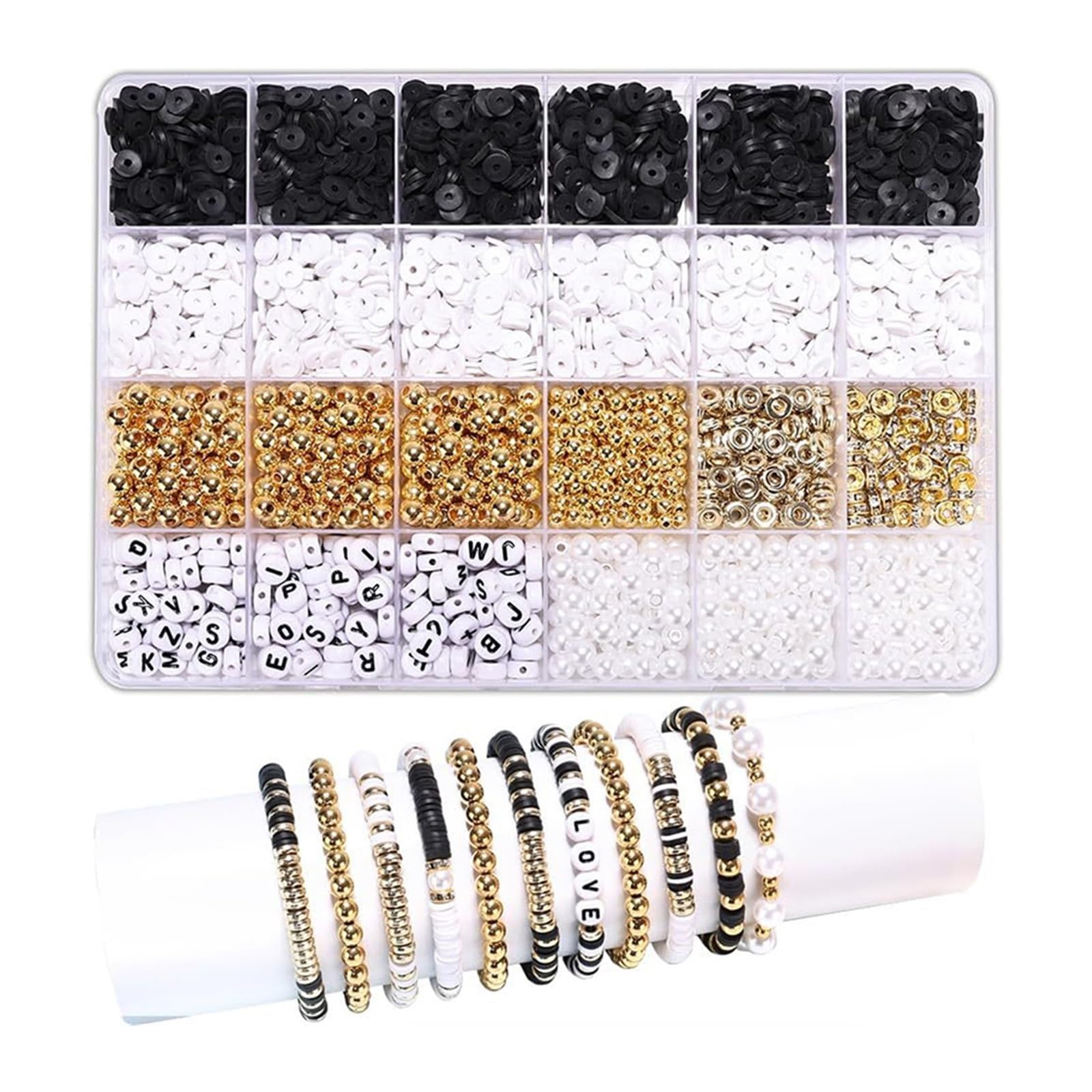 Rynzo DIY Beading Kits DIY Clay Bead Bracelet Making Kit