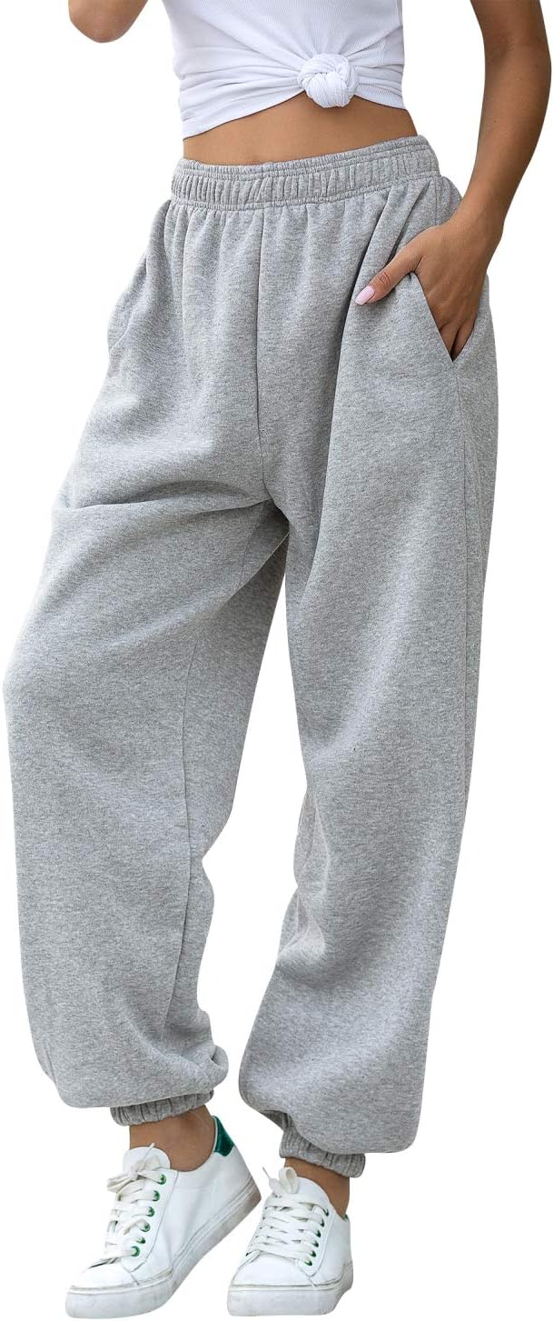 Willow DanceWomen's High Waisted Sweatpants Athletic Pants Baggy Joggers Lounge Workout Jogging with Pockets
