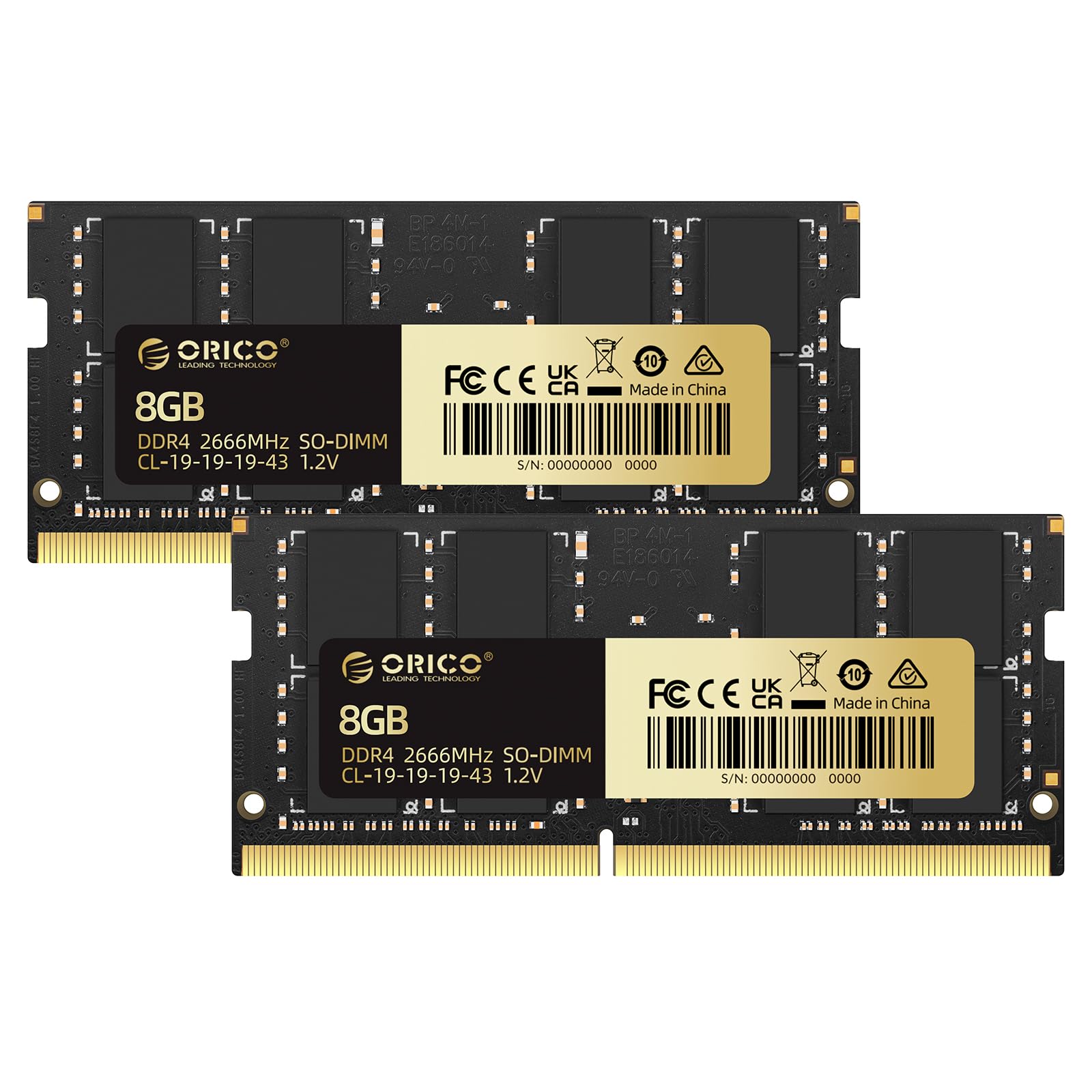 ORICO Kit de 16 GB (2 x 8 GB) DDR4 2666 MHz CL19 RAM para laptop,