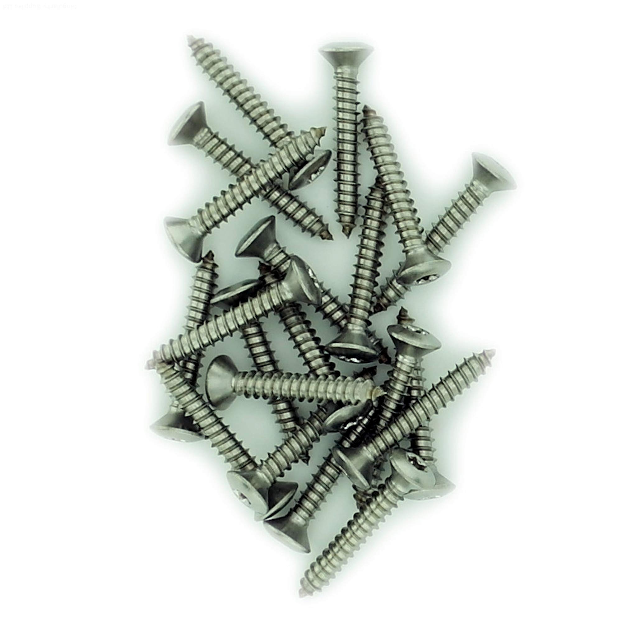 Singularity Supplies No.8 X 0.375 (4.2Mm X 9.5Mm) Tx Raised Countersunk Self-Tapping Screw - Stainless Steel (A2) (Pack Of 20)