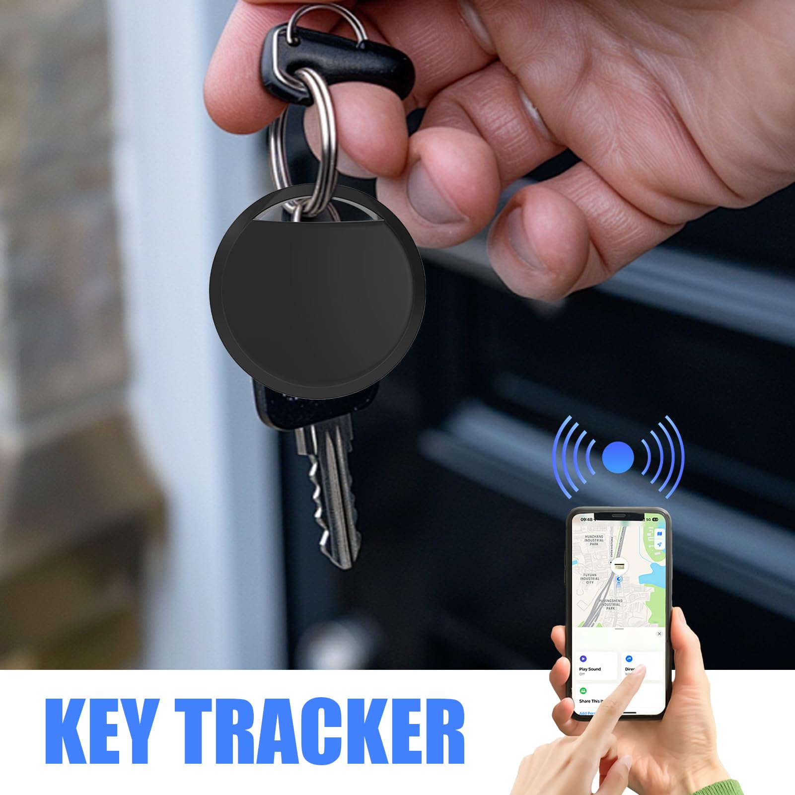 Mini Localizzatore Portachiavi Con Allarme E Tracciamento – Tag GPS Impermeabile Per Bagagli, Animali, Bambini E Biciclette
