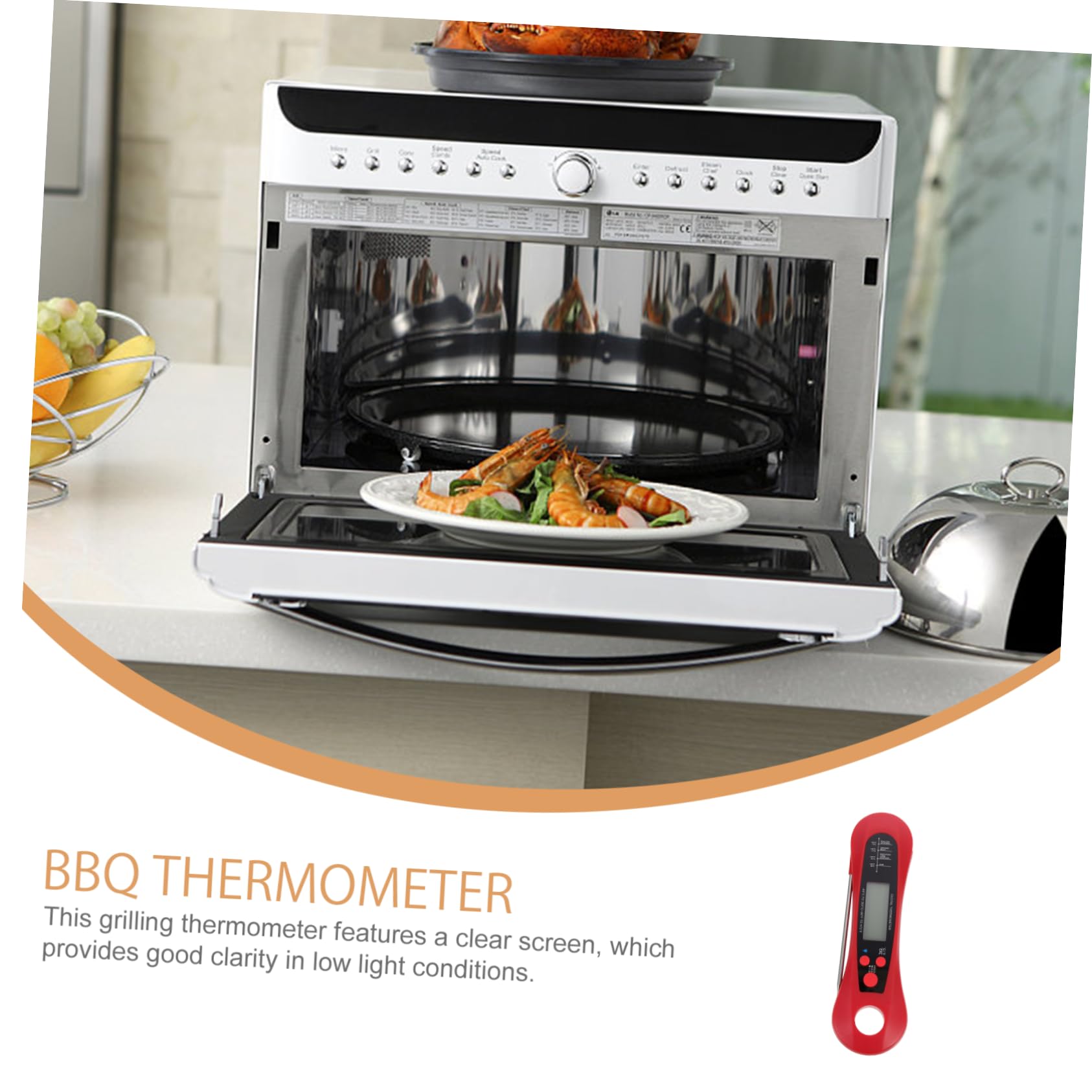 Amosfun 3St Grillthermometer kitchen thermometer küche fleisch Accurate Fleisch Küchen Küchenwaren Abs rot