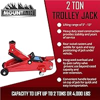 Vista 8 de Mountain 22007 - Gato de piso de carro automotriz de 2 toneladas para garajes, talleres de reparación y bricolaje, portátil, compacto, 4,000 libras.