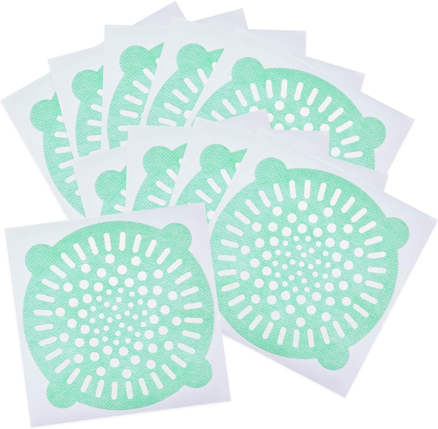 Disposable Shower Drain Stickers Drain Anti Clog Sticker Disposable Sink Filter Drain Sink Strainer Non Woven Floor Drain Cover for Kitchen Bathroom (30 Pieces)
