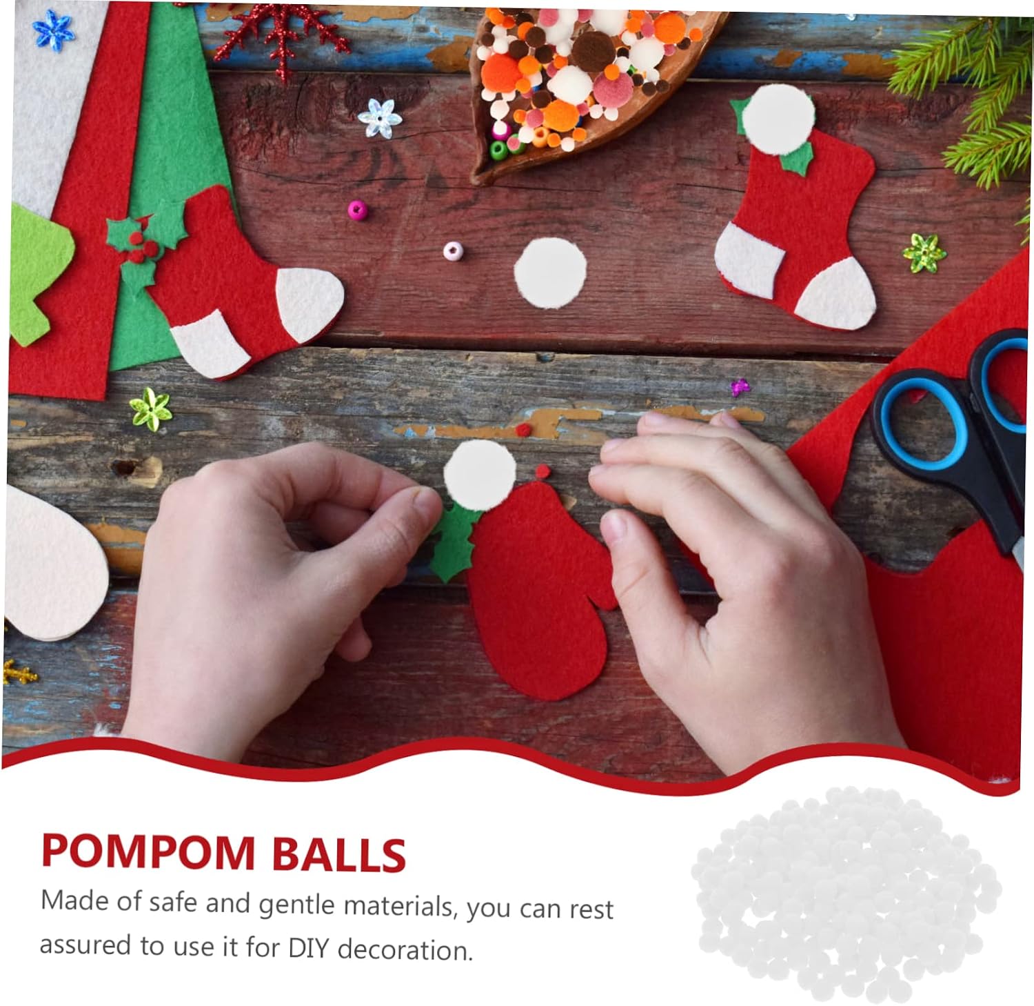 500pcs White Pom Pom Balls for DIY Crafts Soft Fuzzy Multipurpose Crafting Balls for Clothing Scrapbooking and Home Decor Projects