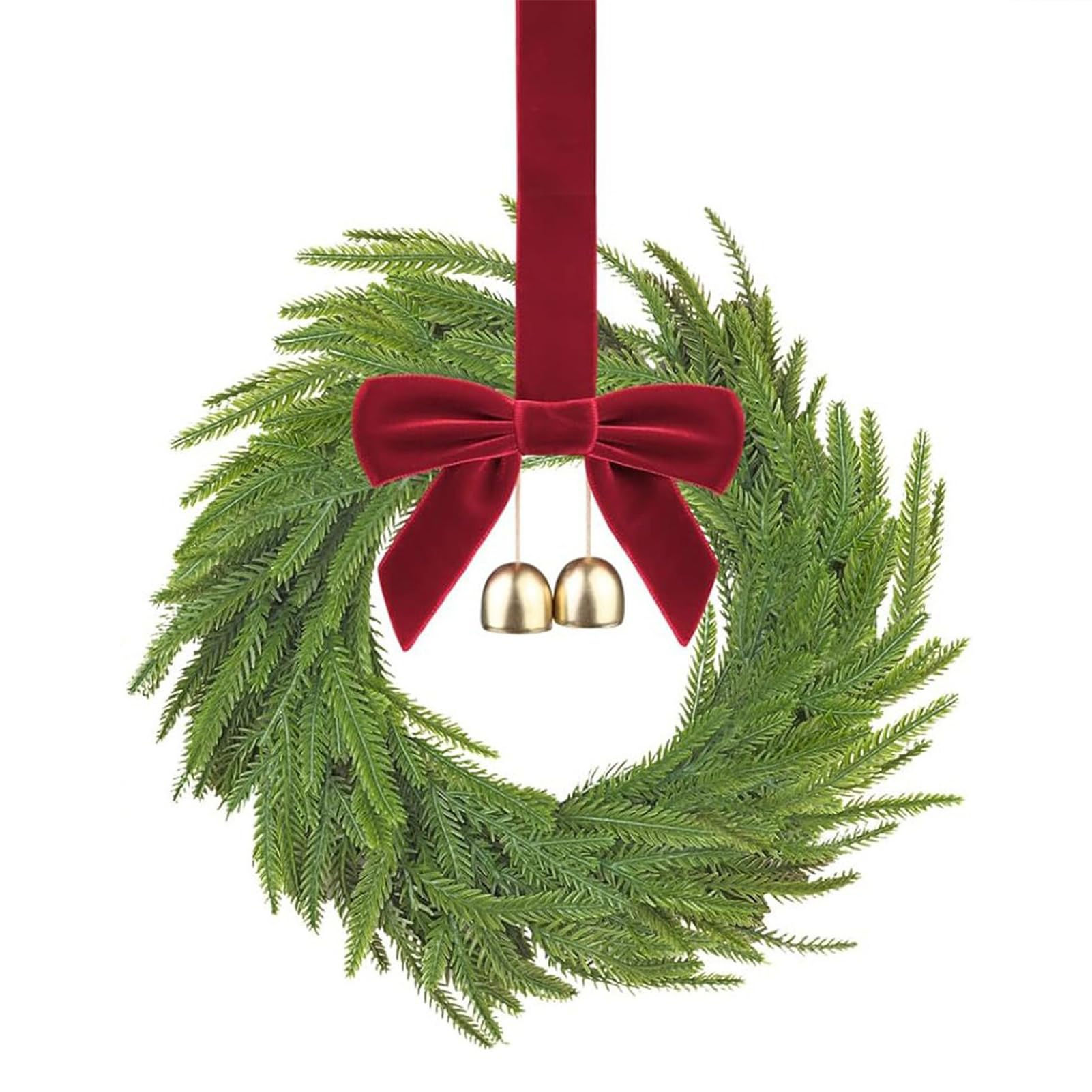 KIXZSAZ Mini Wreath Christmas Wreaths Decorative Pine Garland With Beautiful Bow Tie Ribbon For Joyful Home Atmosphere Window Display Door Garlands Small