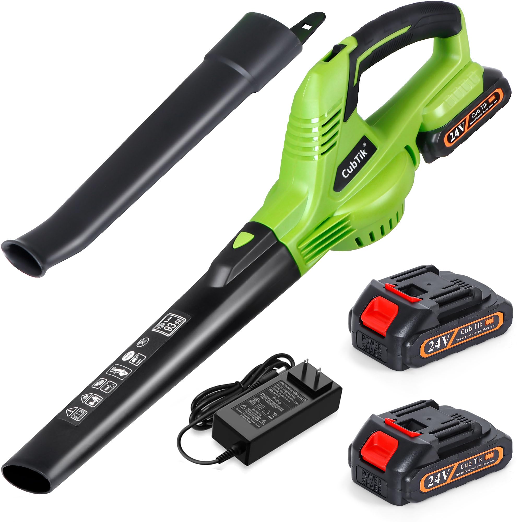 Leaf Blower Cordless with 2x2.0AH Batteries and Charger 21V Electric Leaf Blower Lightweight Battery Powered Small Leaf Blowers for Lawn Care Patio Garden Yard(only for Small Jobs)