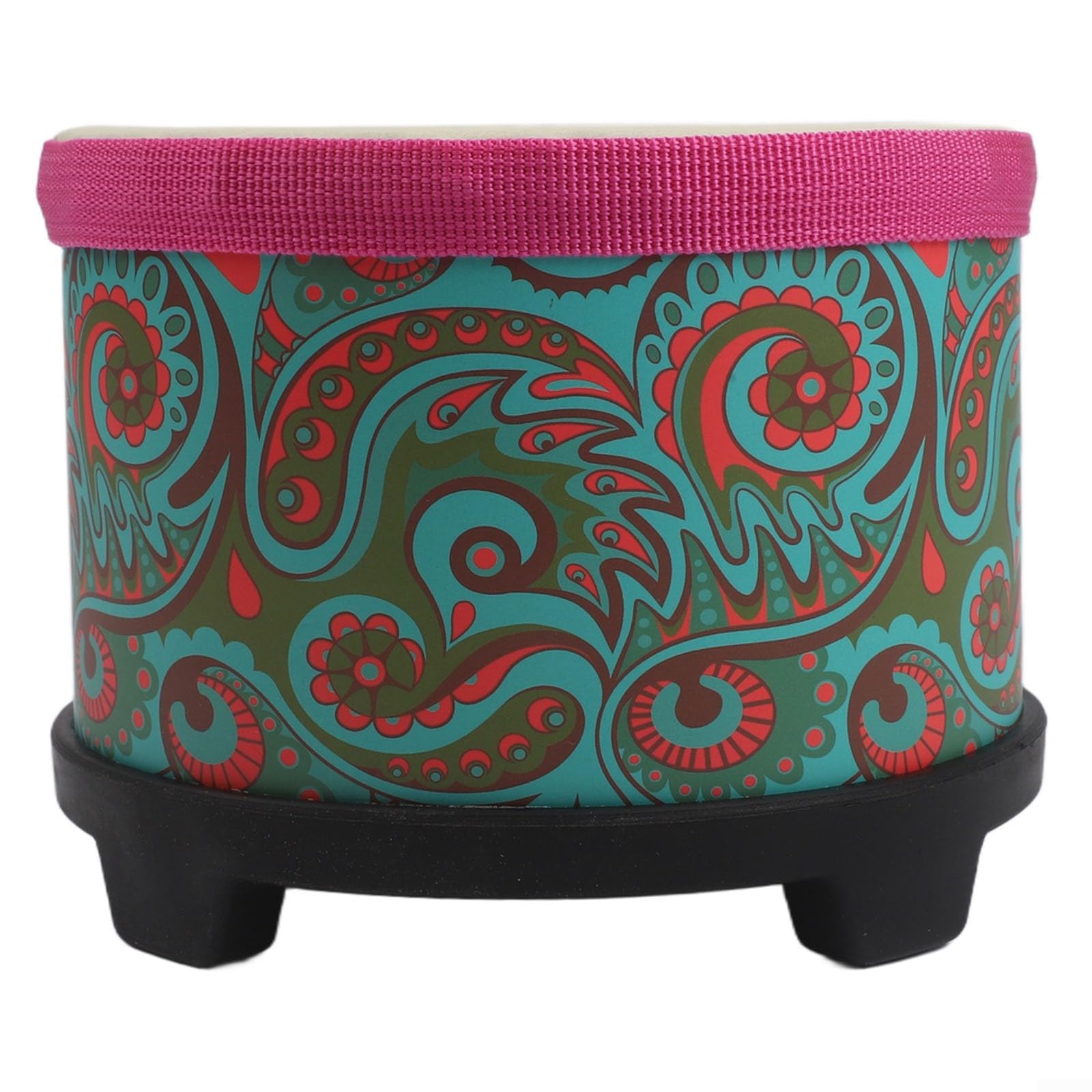 Bongo Drums Percussion Instrument mit Unterwasserwelt Muster 5 6 Zoll Gummi und ABS Kompaktes leichtes pädagogisches Schlagzeug Set für Anfänger und Enthusiasten Einfach zu (Blaue Textur)