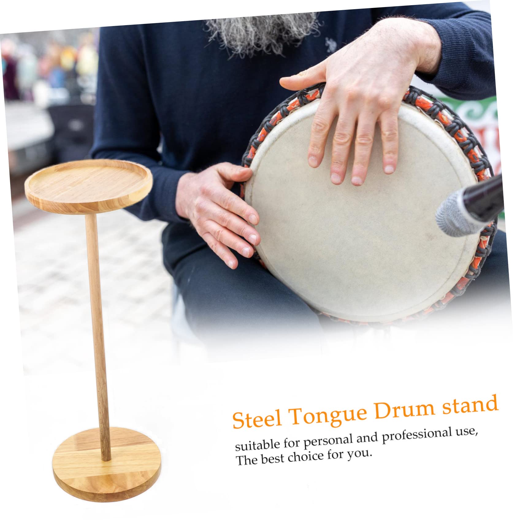 Toyvian Support en Bois Multifonctionnel pour Handpan Support Pratique pour Sons Aériens et Percussion