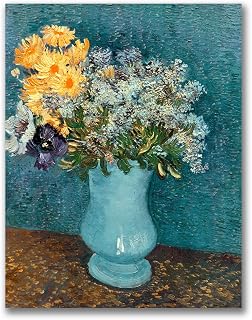 Trademark Art Vase of Flowers Canvas Art by Vincent Van Gogh, 18 by 24-Inch