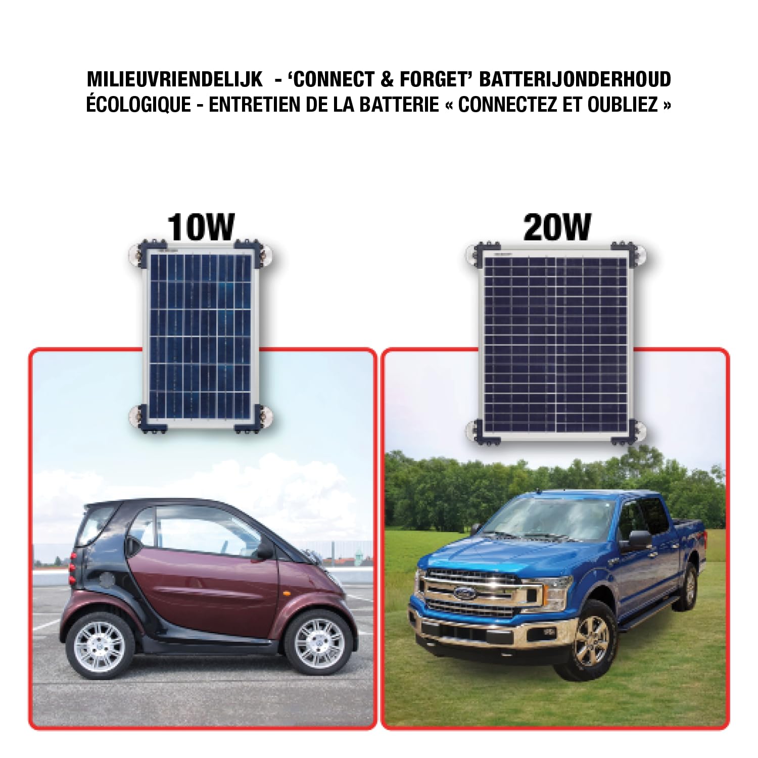 OptiMate Solar Duo 10W Autokit – Chargeur et Mainteneur de Batterie Solaire Intelligent 12V avec Adaptateur OBDII – Entretien Sûr de la Batterie pour Voiture, Camping-Car, ATV, Moto et Jetski