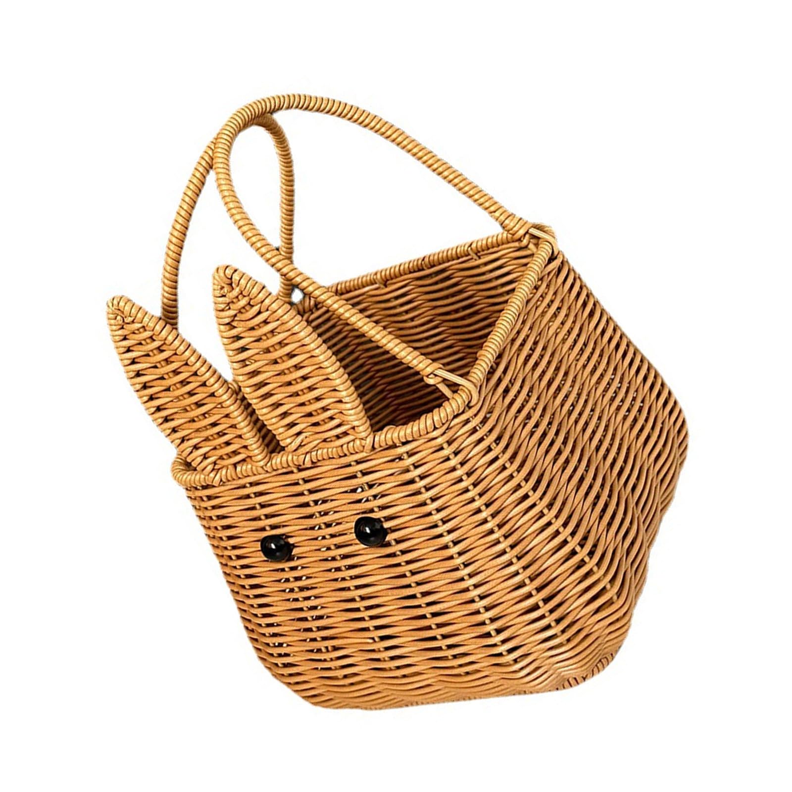 Kalttoy Multipurpose Rattan Picnics Basket Great for Picnics and As a Accessory Home Decoration Organization Portable Basket