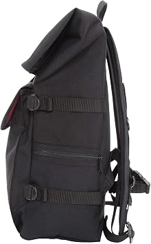 Manhattan Portage Silvercup Backpack With Roll Top Closure Spacious Main Compartment And Water Resistant Coating In 1000D Cordura (Black)