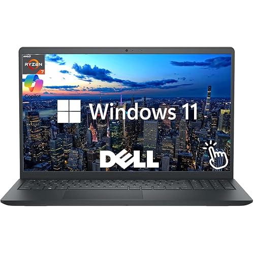 Dell Inspiron 15 3535, 15.6" FHD Touchscreen Business Laptop Computer, AMD Ryzen 7 7730U 8-Core Processor (Up to 4.5Ghz), 16GB RAM 512GB SSD, Windows 11 Laptop, Numeric Keypad, SD Card Reader, Black