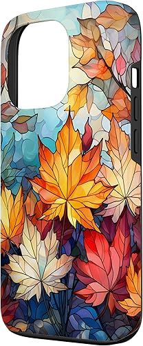 Miniatura 2 de iPhone 13 Pro Otoño hojas de arce vitral estilo abstracto caso