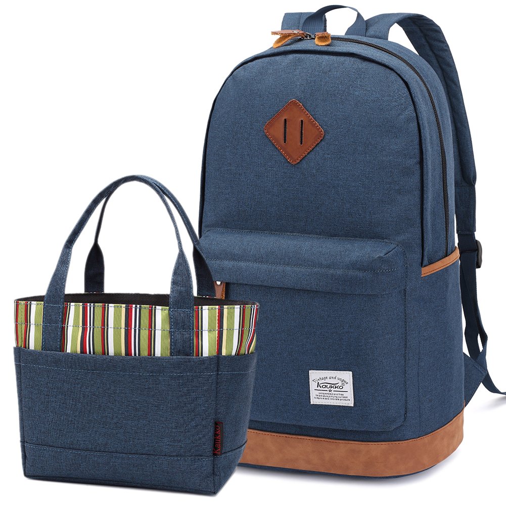 KAUKKO Lightweight School Backpack Casual Daypack Laptop Bag