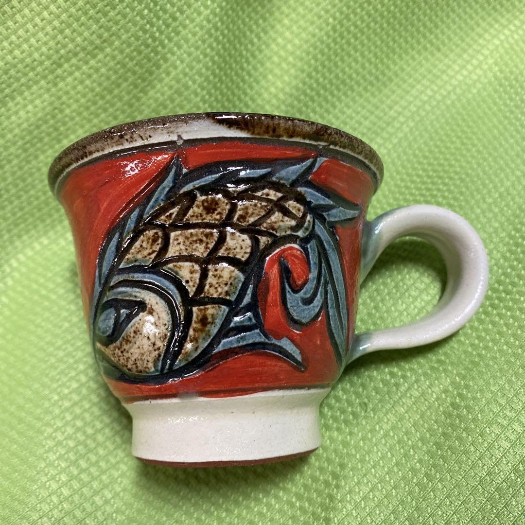 やちむん　希少　魚紋清次カップ&ソーサー やちむん 希少 魚紋清次カップ&ソーサー m36024335893_1.jpg