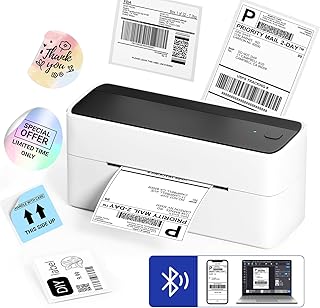 Phomemo Upgrade 241BT Bluetooth Thermal Shipping Label Printer-Wireless 4x6 Label Printer for Shipping Package & Small Business, Bluetooth Connection for ChromeOS, Mac, Windows, Phone, Super Easily