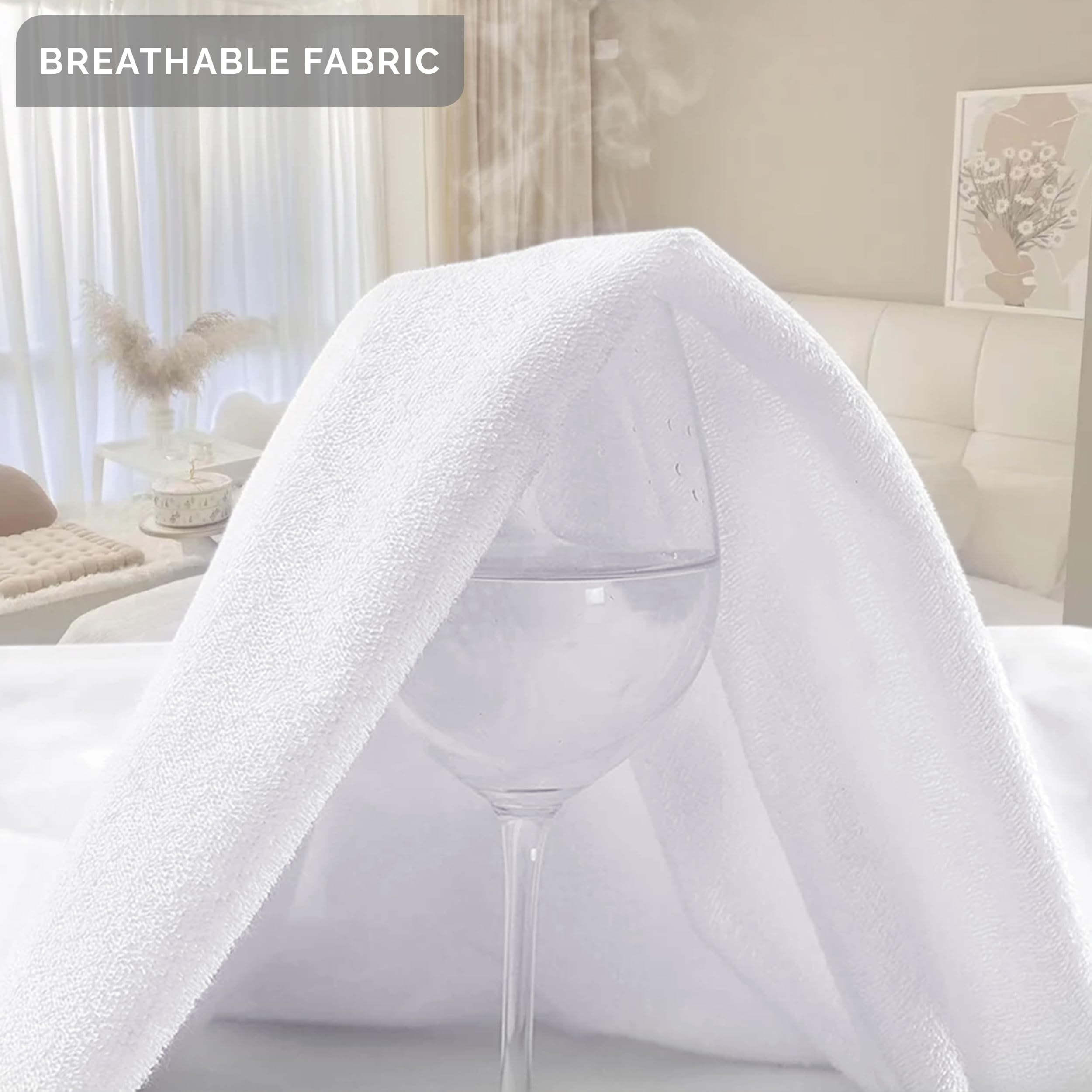 Coprimaterasso Impermeabile Super King Size – 100% Cotone, Extra Profondo 30 Cm, Ipoallergenico, Traspirante, Lavabile (183x200 Cm)