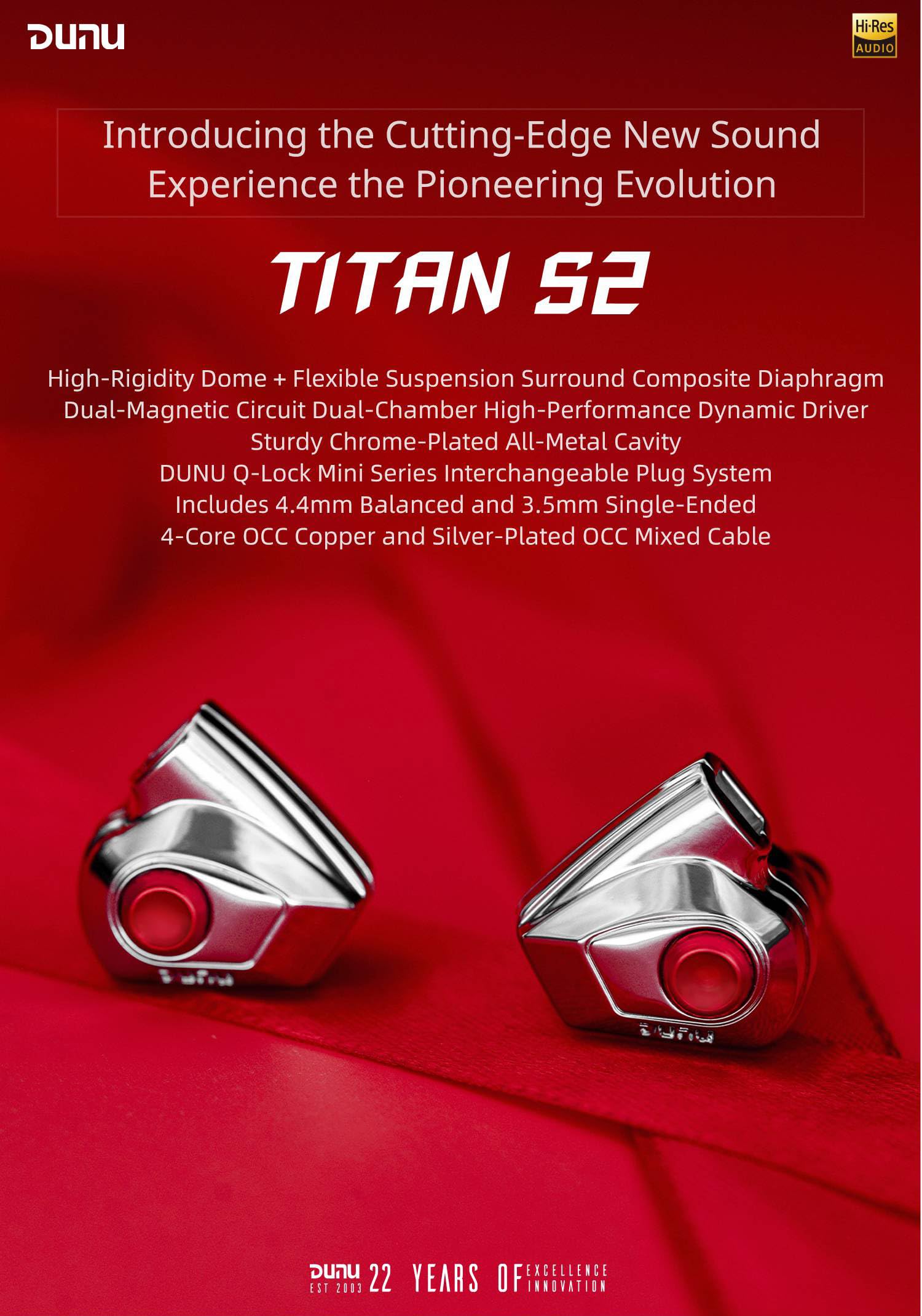 Amazon.com: LEAUDIO DUNU Titan S2 Earphone Dual-Chamber Dual