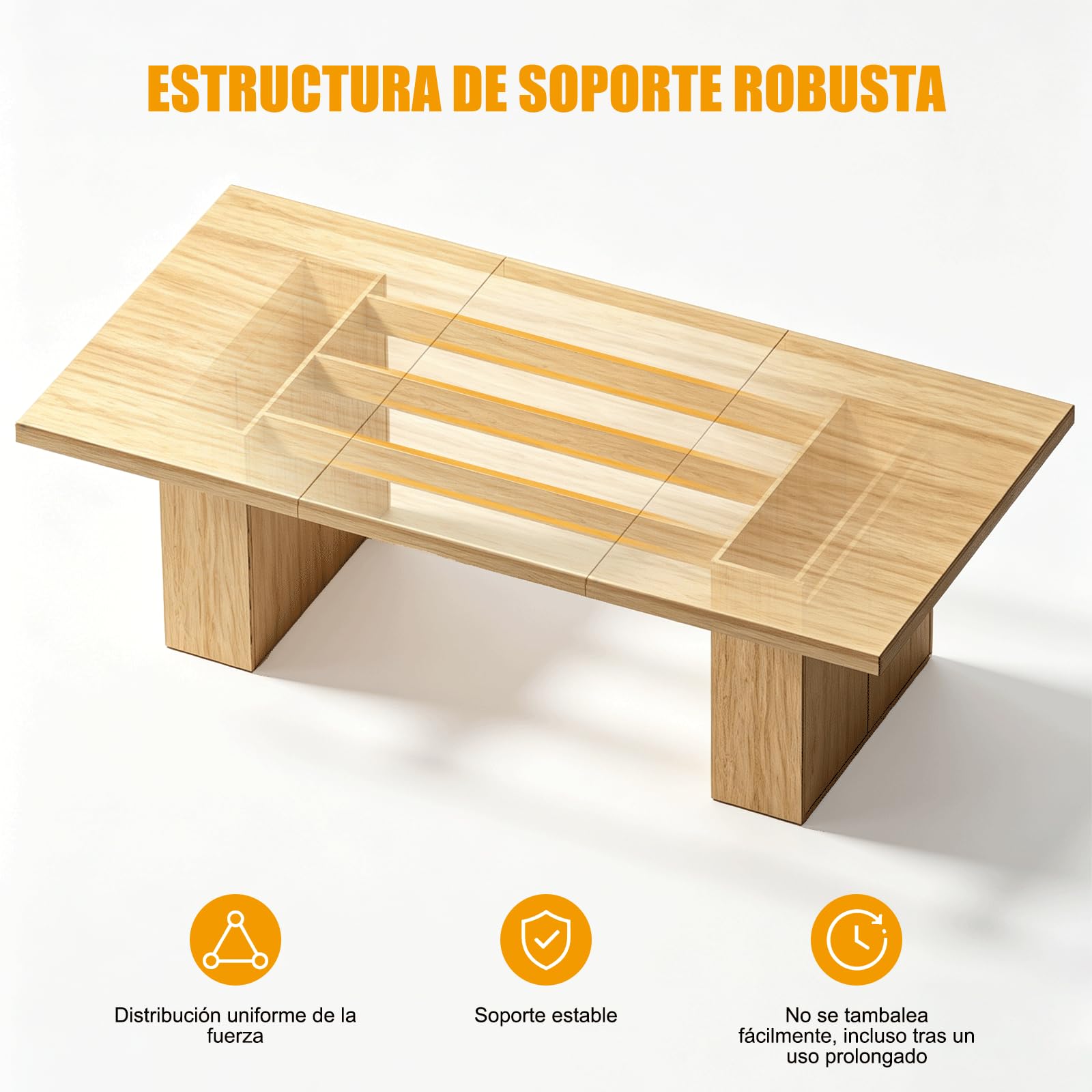 Mesa de Comedor de Madera para 4-12 Personas, Mesa Rectangular para Cocina y Comedor con Armarios de Almacenamiento Integrados, Mesa Moderna Efecto Roble para Salón, Oficina y Apartamento