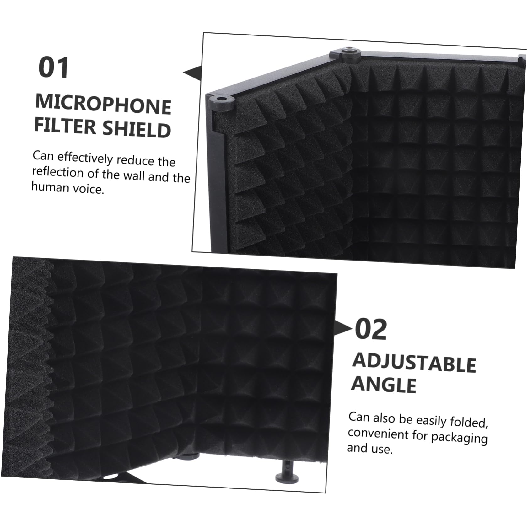 SUPVOX Filtro Anti-pop Per Microfono Schermo Isolante Per Microfono Accessori Di Registrazione Copertura Antivento Forma Di Realizzato in Ferro e Schiuma