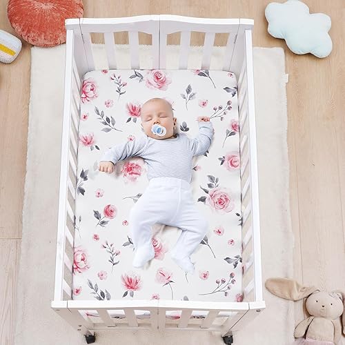 Miniatura 2 de david's kids Paquete de 3 sábanas para cuna, paquete premium N Play, sábanas neutrales para niños y niñas, suaves y transpirables, para colchón Pack