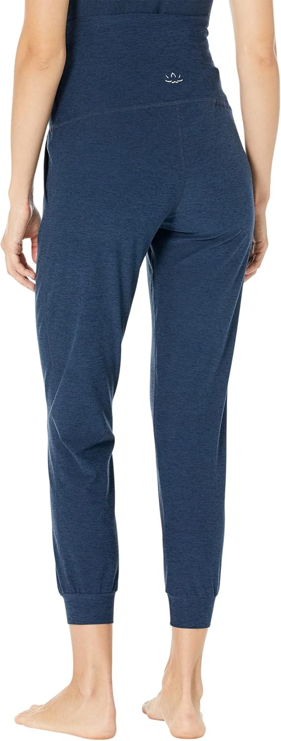 Beyond Yoga Spacedye Maternity Midi Joggers Pants for Women - Soft Performance Fabric, Side Hand Pockets, and Ribbed Cuffs